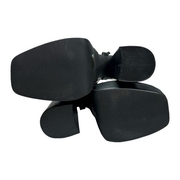 chic Morgan Buckle Platform Sandals - Size 7 - Black - Picture 7 of 9